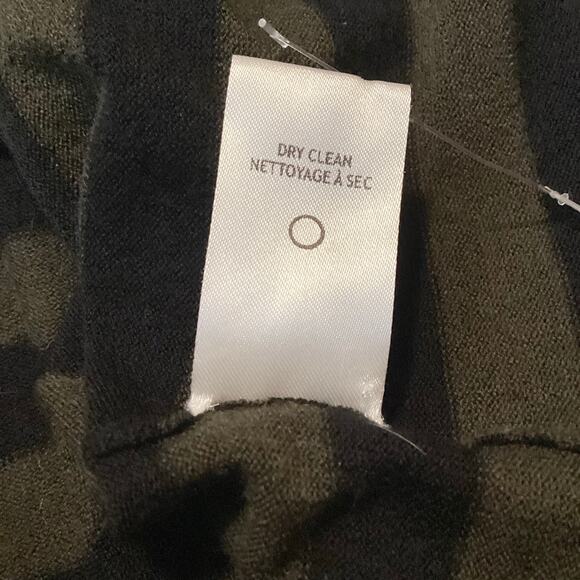 A.L.C. Olive Green Black Merino Wool Fine Gauge Lightweight Turtleneck Sweater S - Picture 9 of 9